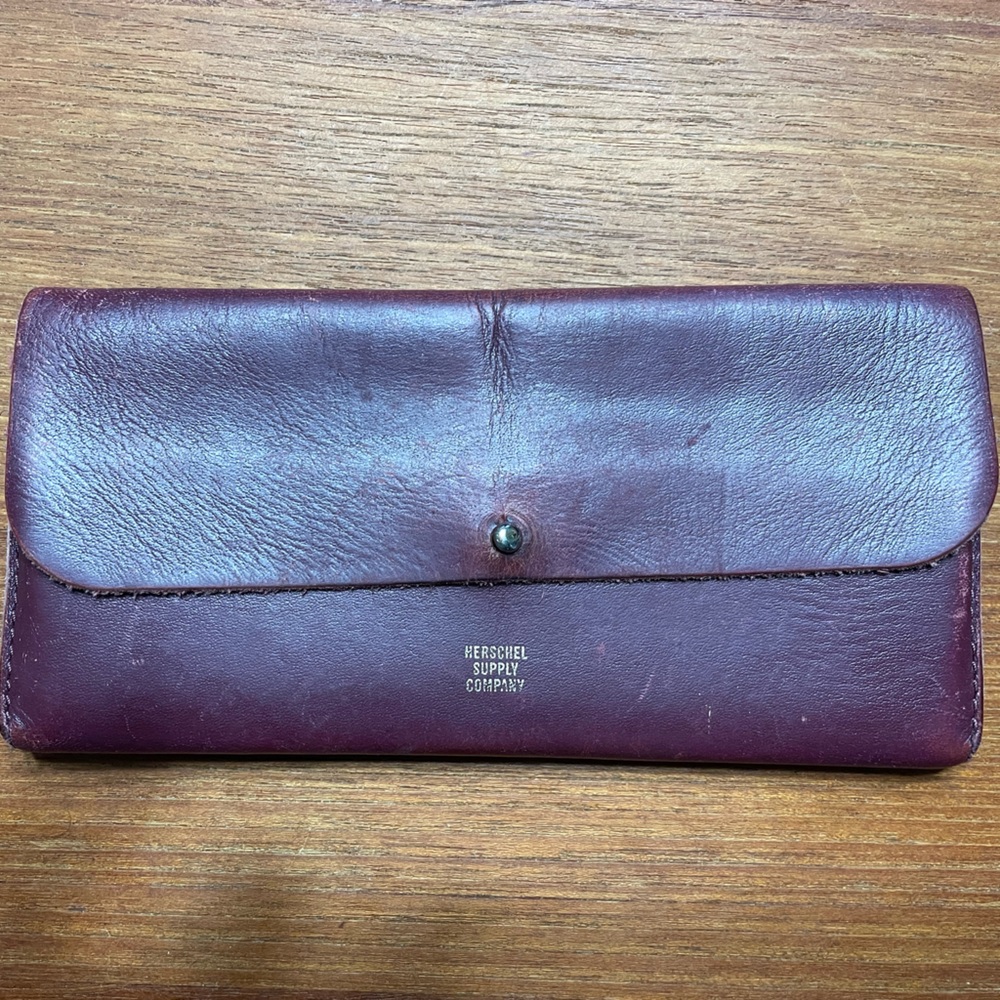 Herschel Supply Co Burgundy Double Card Wallet